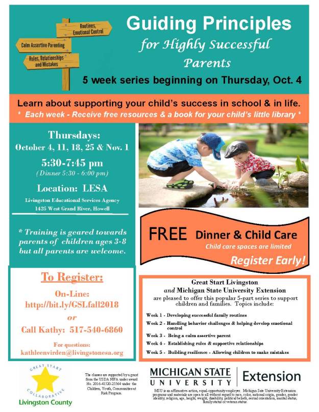 Flyer Highly Effective Parenting Training Fall 2018